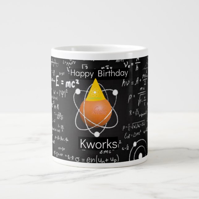 Grattis på födelsedagen Kworks-mugg Jumbo Mugg (Framsidan)