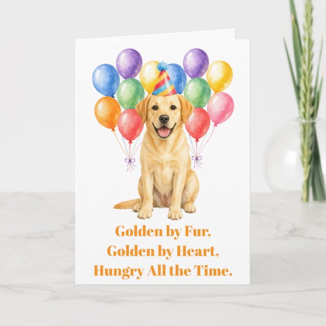 Grattis på födelsedagen Labrador Hund Djur Party Kort (Framsida)