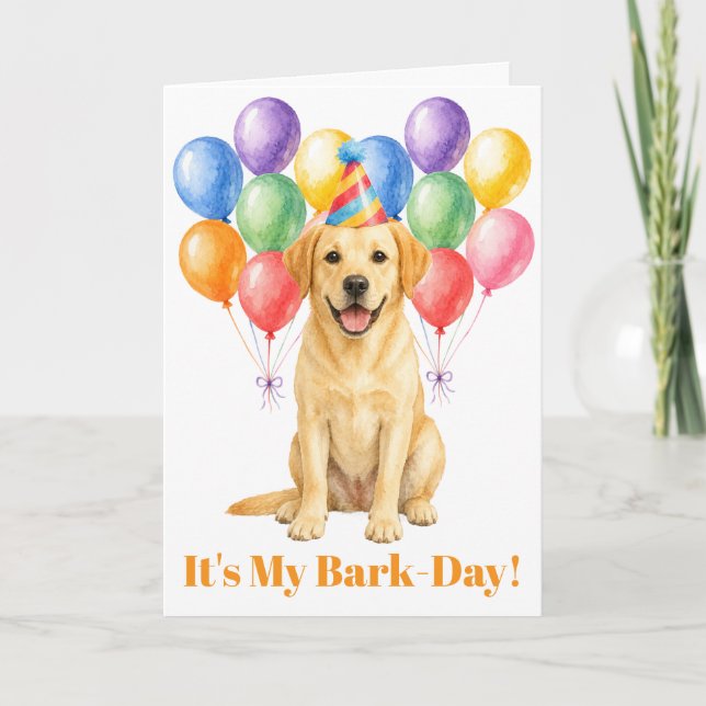Grattis på födelsedagen Labrador Hund Djur Party Kort (Framsida)
