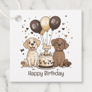 Grattis på födelsedagen Labrador Retriever Hundar Gåvor Etiketter