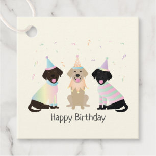 Grattis på födelsedagen Labrador Retriever Hundar Gåvor Etiketter