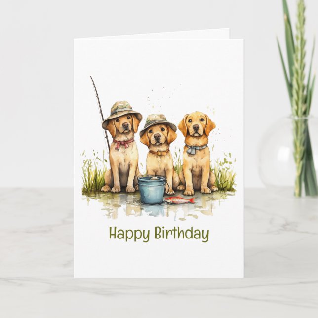 Grattis på födelsedagen Labrador Retriever Hundar  Kort (Framsida)
