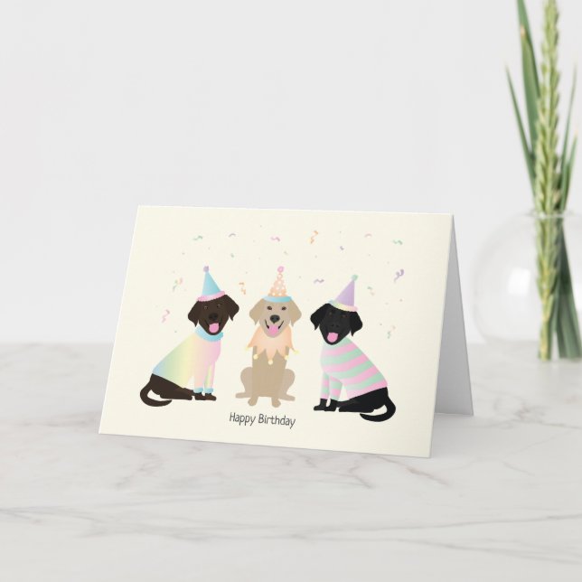 Grattis på födelsedagen Labrador Retriever Hundar Kort (Framsida)