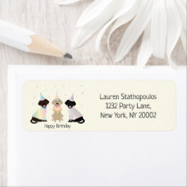 Grattis på födelsedagen Labrador Retriever Hundar Returadress Etikett