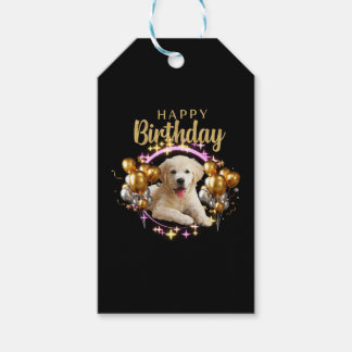 Grattis på födelsedagen Labrador Retriever Presentetikett