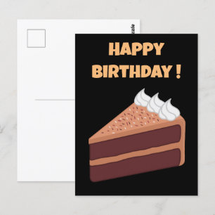 Grattis på födelsedagen läcker chokladtårta vykort