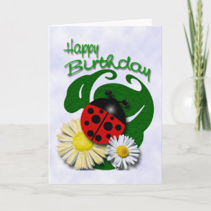 Grattis på födelsedagen Ladybug Kort