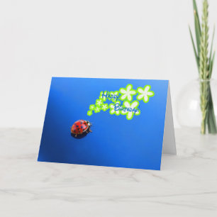 Grattis på födelsedagen Ladybug-kort Kort