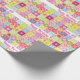 Grattis på födelsedagen Lägg till Namn & Age Girl' Presentpapper