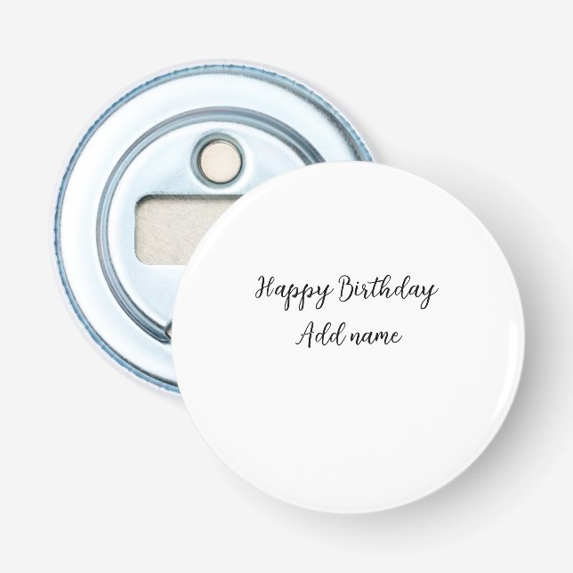 Grattis på födelsedagen lägg till namn-titeln som  flasköppnare (Framsidan)