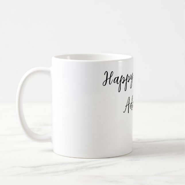 Grattis på födelsedagen lägg till namn-titeln som  kaffemugg (Vänster)