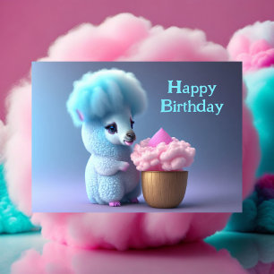 Grattis på födelsedagen, Lama som äter cupcakes Vykort