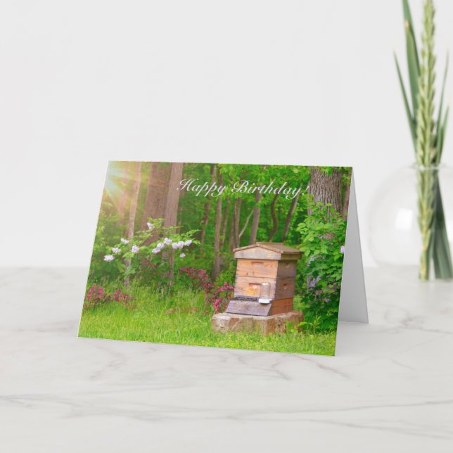 Grattis på födelsedagen Land Beehive Kort (Framsida)