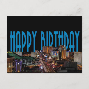 GRATTIS PÅ FÖDELSEDAGEN Las Vegas vykort