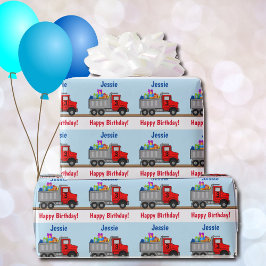 Grattis på födelsedagen Lastbil lasten för gifts-  Presentpapper