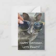 "grattis på födelsedagen låt oss pawty" lustigt gr