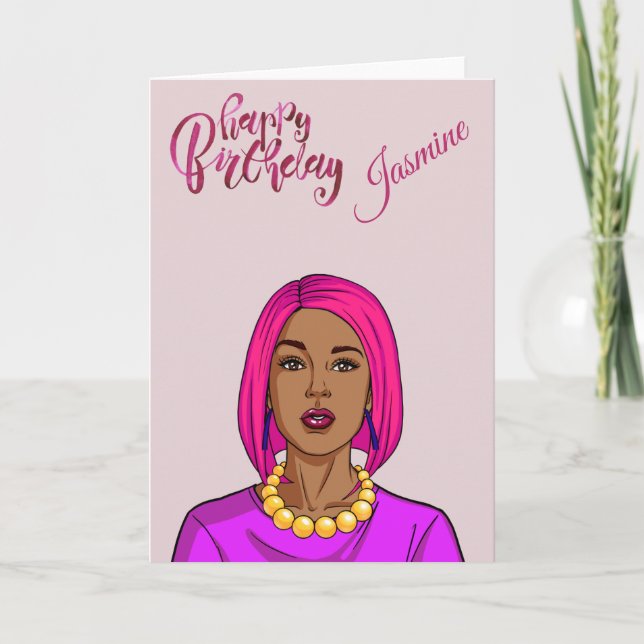 Grattis på födelsedagen Latina Ethnic Kort (Framsida)