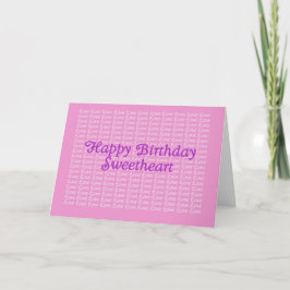 Grattis på födelsedagen Lavender Endless Love Card Kort