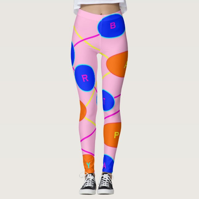 Grattis på födelsedagen leggings (Framsida)