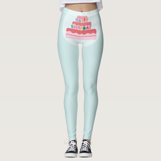 Grattis på födelsedagen Leggings (Framsida)