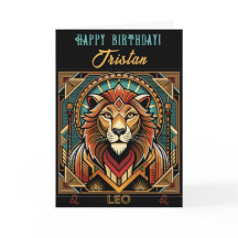 Grattis på födelsedagen Leo Zodiac Design