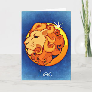 Grattis på födelsedagen Leo Zodiac Horoscope Augus Kort