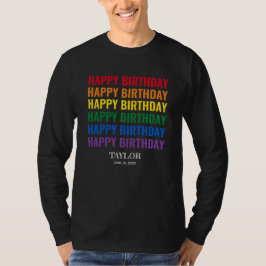 Grattis på födelsedagen LGBT-Pridet LGBTQ Transgen T Shirt