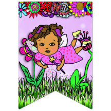 Grattis på födelsedagen Lila Fairy Banner