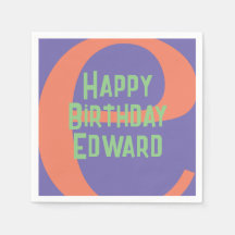 grattis på födelsedagen lila korallmint party