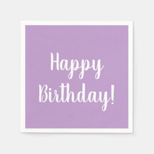 Grattis på födelsedagen Lila Lilac Födelsedagsfest Pappersservett