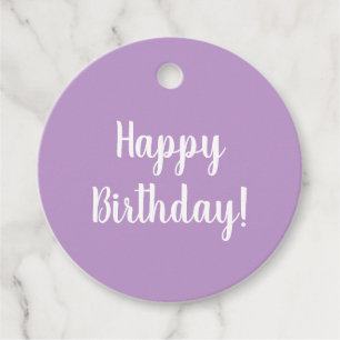 Grattis på födelsedagen Lila Lilac Typography Gift Gåvor Etiketter