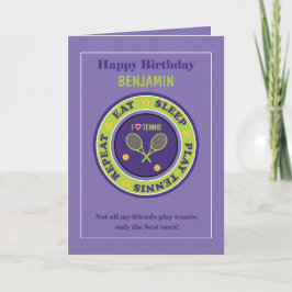 Grattis på födelsedagen, lila 🎾 Tennis Birthday � Kort