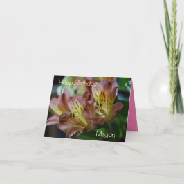 Grattis på födelsedagen Lilies Personalizable Birt Kort