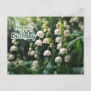 Grattis på födelsedagen Liljekonvaljblommor Vykort