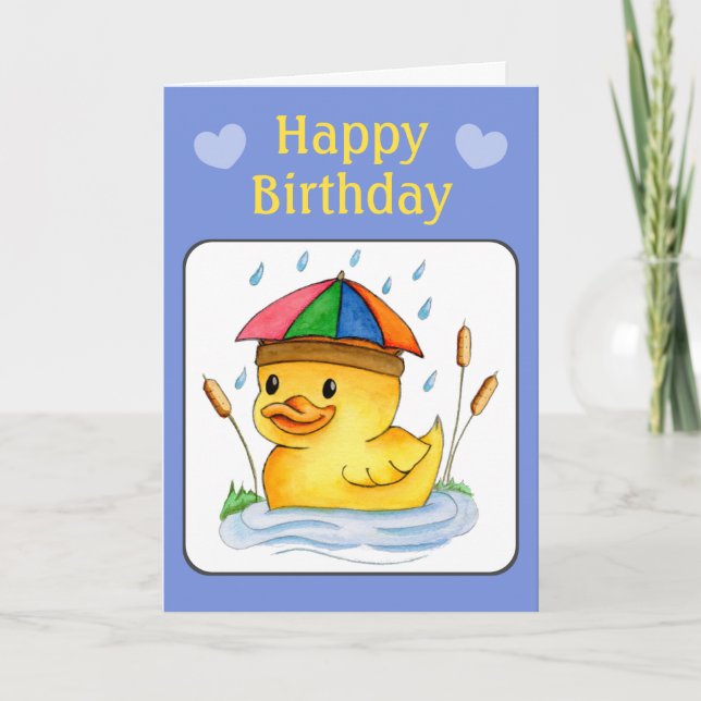 Grattis på födelsedagen lilla ankunge   kort (Framsida)