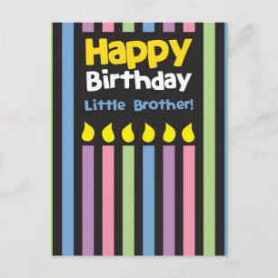 Grattis på födelsedagen lilla Brother stripey Vykort