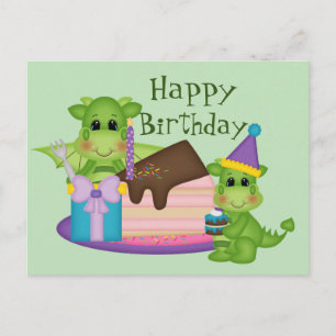 Grattis på födelsedagen Lilla Drak Vykort