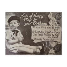 Grattis på födelsedagen lilla pojke Vintage svart 