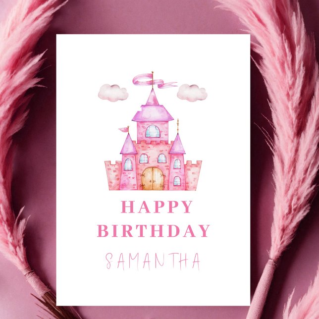 Grattis på födelsedagen lilla princess castle kort (Skapare uppladdad)