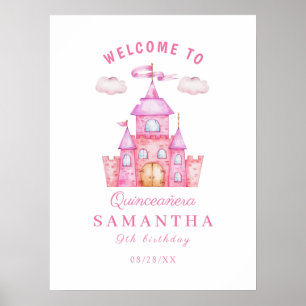 Grattis på födelsedagen lilla prinsess slott poster