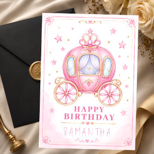 Grattis på födelsedagen lilla prinsessvagn kort