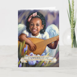 Grattis på födelsedagen. Little African American A Kort