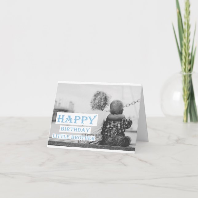 Grattis på födelsedagen Little Brother Kort (Framsida)
