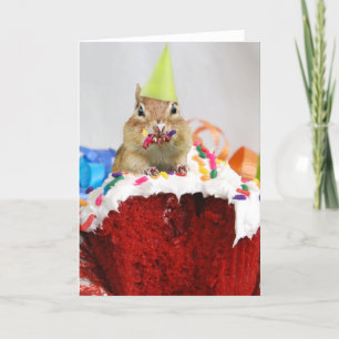 Grattis på födelsedagen Little Chipmunk Kort