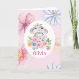 Grattis på födelsedagen Little Mouse Söt in Rosa C Kort