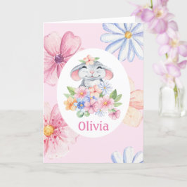 Grattis på födelsedagen Little Mouse Söt in Rosa C Kort