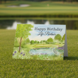 Grattis på födelsedagen Livspartner Golfbana med H Kort