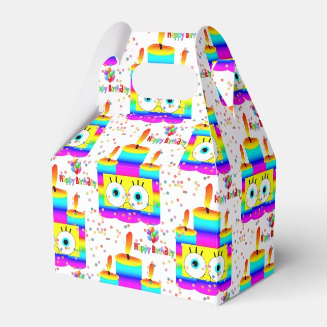 Grattis på födelsedagen-ljus för favoritruta presentaskar (Framsidan Sidan)