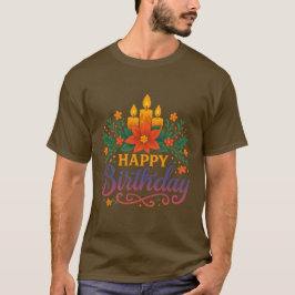 Grattis på födelsedagen Ljus Grundläggande Mörk T- T Shirt