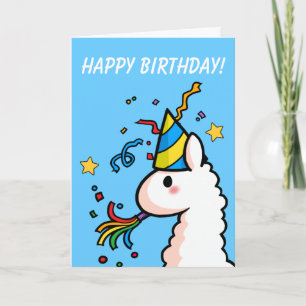 Grattis på födelsedagen Llama Kort